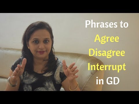 Phrases to Agree, Disagree, Interrupt in a GD